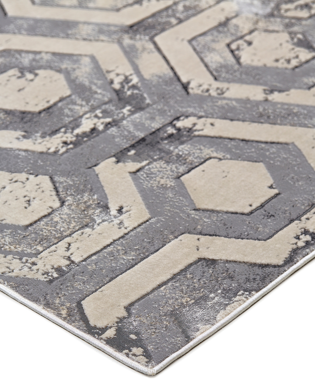 Shop Feizy Micah 3046f 2'10"x7'10" Runner Area Rug In Gray,taupe