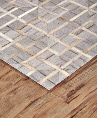 Feizy Fannin 0756f Rug Collection In Gray,ivory