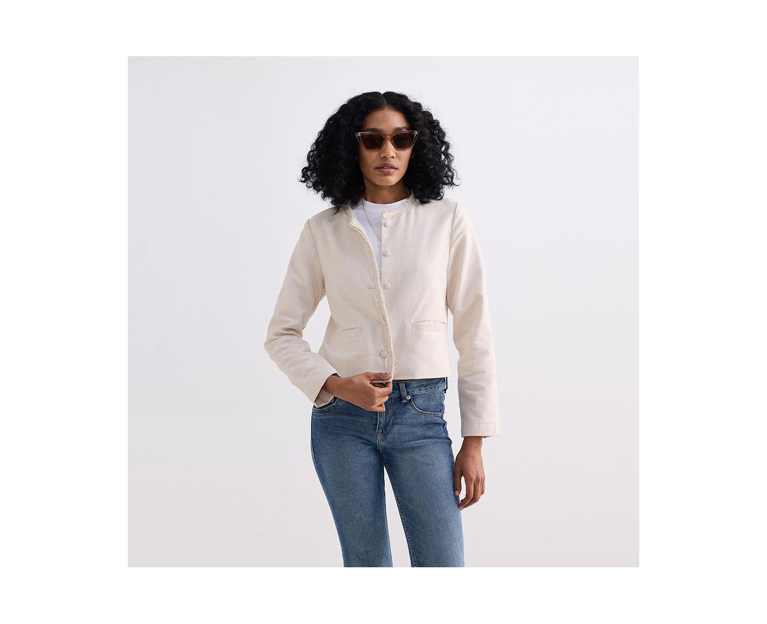 Women's Lady Jacket in Cotton Tweed