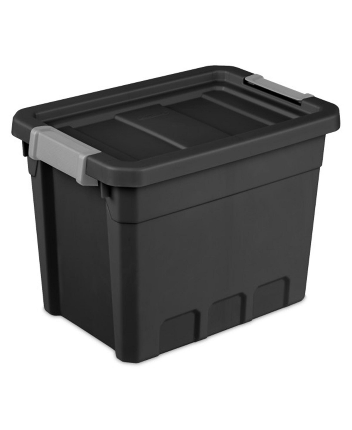 Sterilite 7.5 Gal Rugged Industrial Storage Totes w/ Latch Lids,(6 Pack) - Black