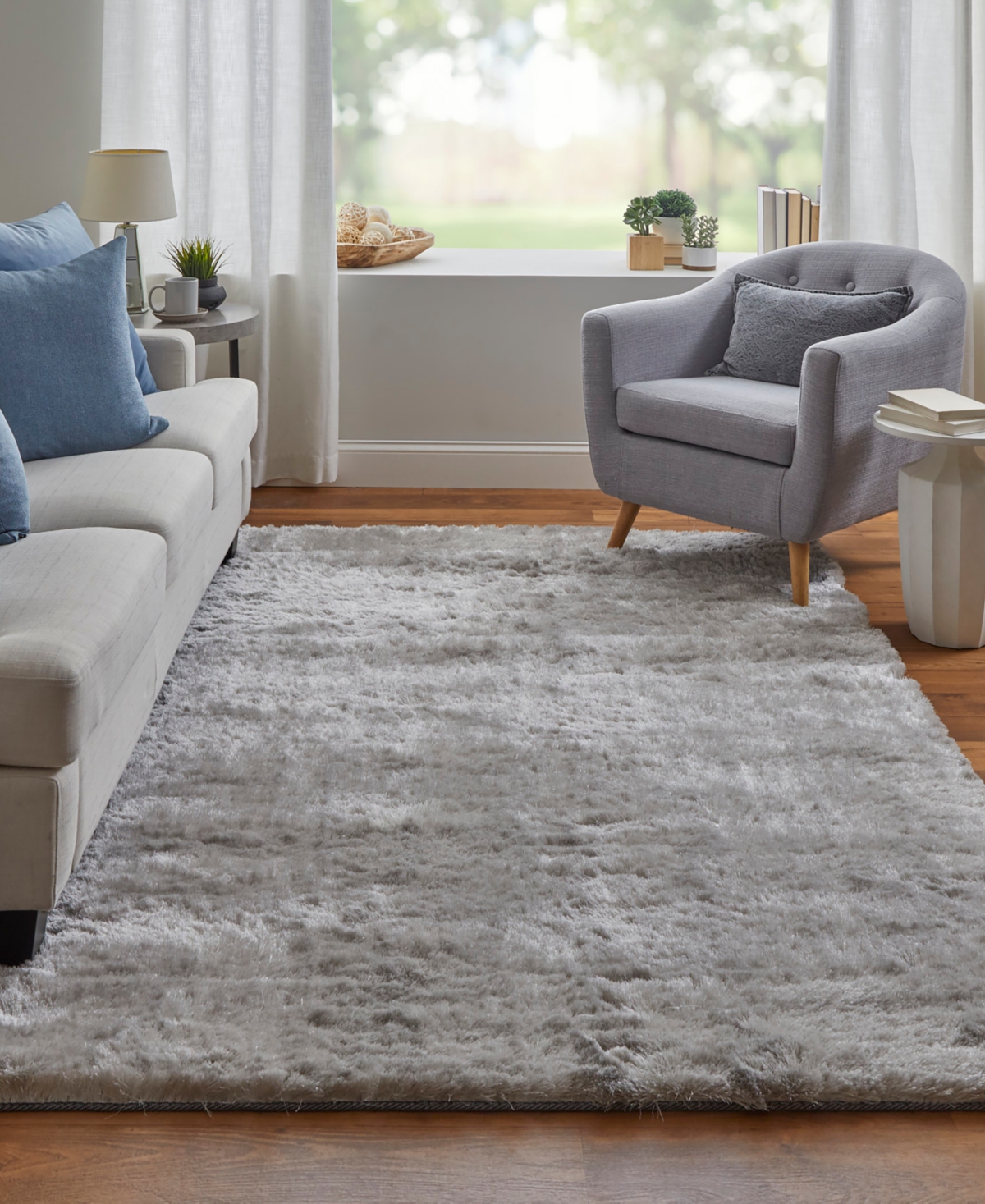 Feizy Indochine 4550f 2'6"x6' Area Rug In Gray