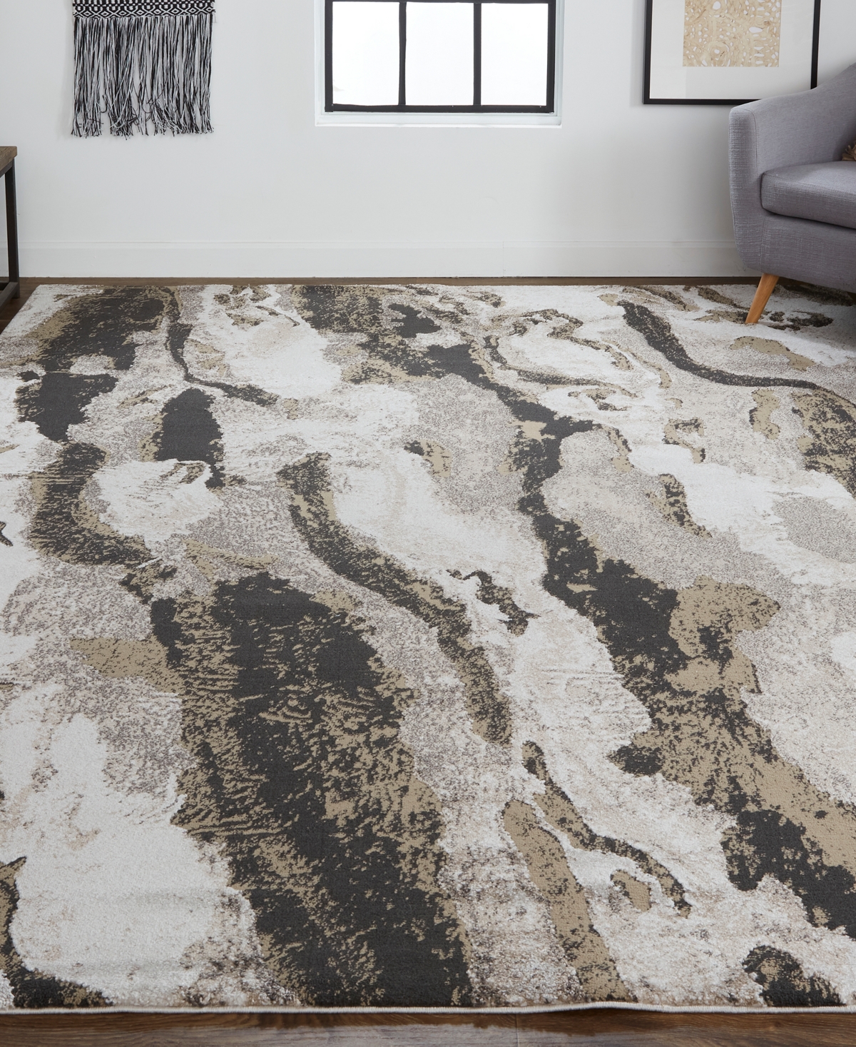 Shop Feizy Vancouver 39fgf 4'x6' Area Rug In Ivory