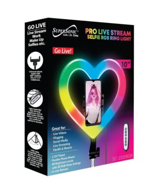 10" Heart Shaped RGB Selfie Ring Light