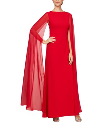 20W Women’s Alex Evenings Cap Sleeve outlet Wine Evening Gown