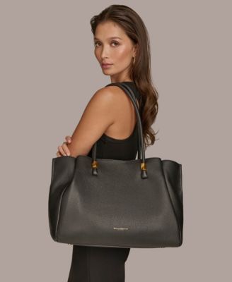 Donna Karan New York Quogue Leather Triple Compartment Tote Bag