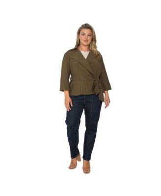 Women's Elastic Waist High Rise Slim Straight Denim Jeans