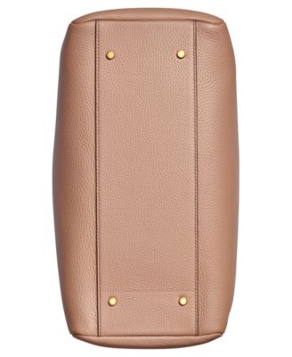 Quogue Leather Triple Compartment Tote Bag