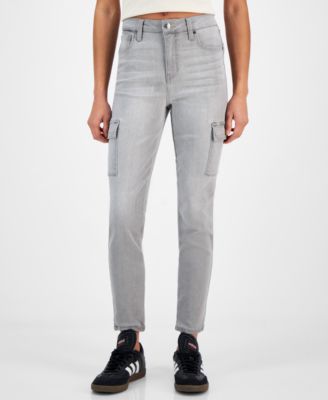 Juniors' Mid-Rise Cargo Skinny Jeans