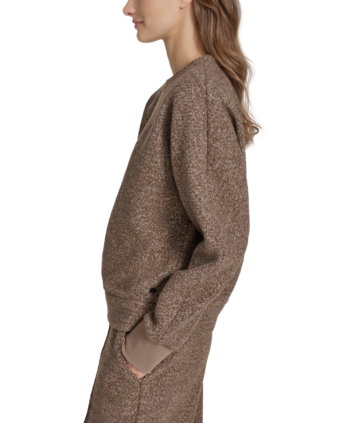 MARC NEW YORK ANDREW MARC SPORT WOMEN'S FUZZY KNIT CREWNECK SWEATSHIRT 