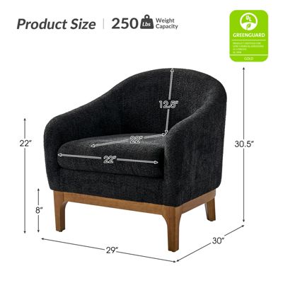 Augus Modern Boucle Armchair Chair with Adjustable Feet
