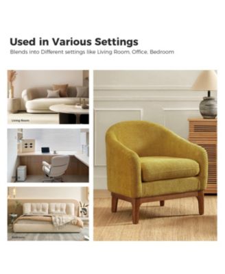 Augus Modern Boucle Armchair Chair with Adjustable Feet