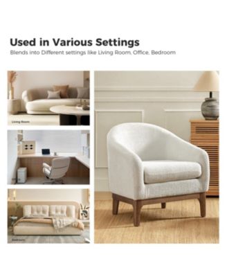 Augus Modern Boucle Armchair Chair with Adjustable Feet