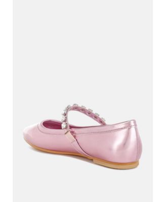 Womens Gloxinia Metallic Mary Jane Ballerinas