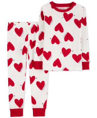Carter's - Baby Unisex 2-Pc. Cotton Heart-Print Pajama Set