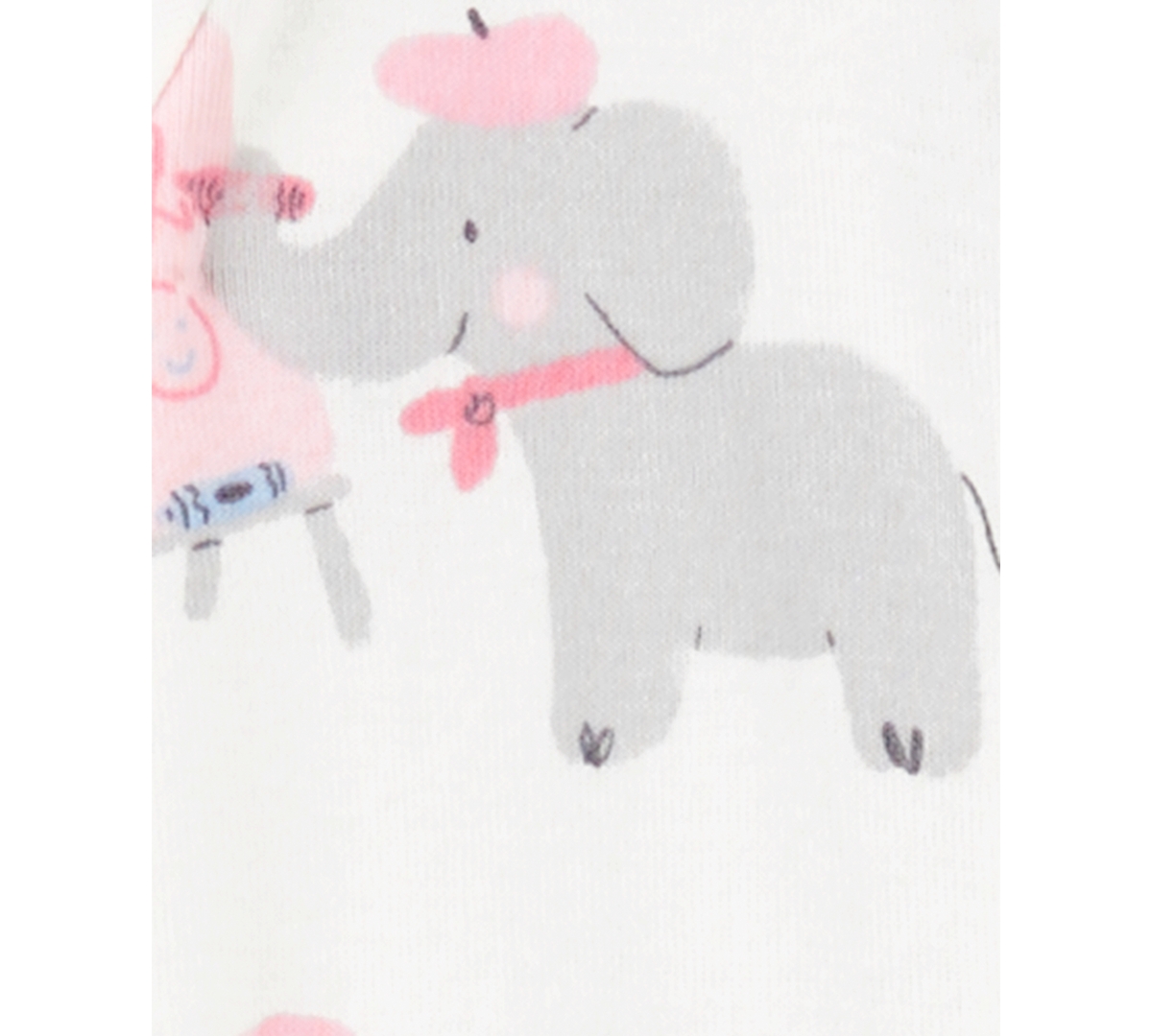 Carter's Baby Boys and Baby Girl 2 Way Zip One-Piece 100% Snug Fit Cotton Footed Pajamas -Pink/Elephant