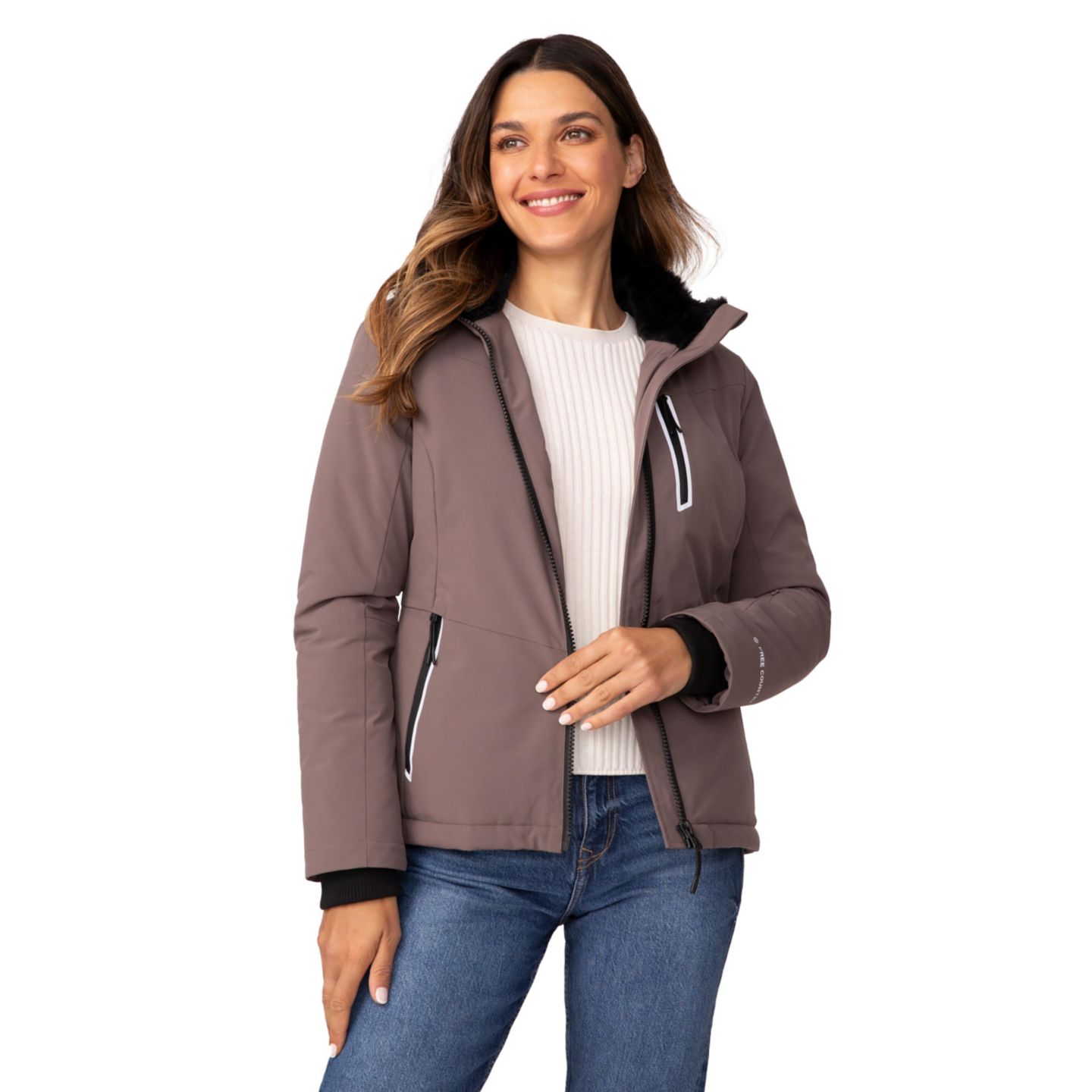 Женская куртка Free Country FreeCycle Thermo Super Softshell II, цвет: Driftwood — фото 4