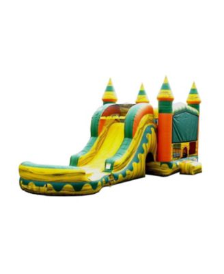 Rio Commercial Grade Bounce House Water Slide with Detachable Pool for Kids and Adults (with Blower), Wet Dry Use, Basketball Hoop, Outdoor Indoor, Big Inflatable, Birthday Party