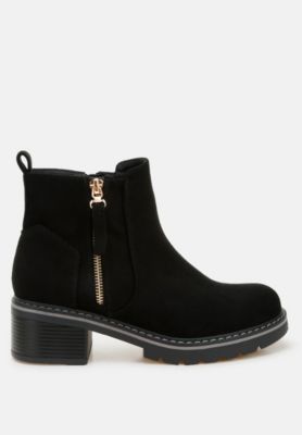 Womens Tigris Microfiber Zipper Boots