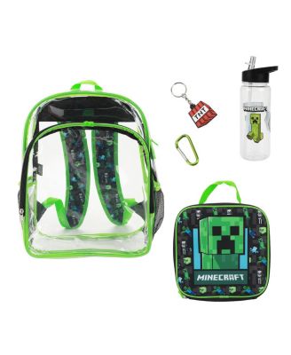 Minecraft Creeper 5 Piece Backpack Lunchbox Set With Water Bottle Macy s