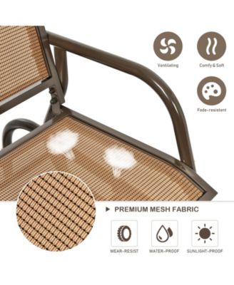 Outdoor Single Swing Glider Rocking Chair with Armrest