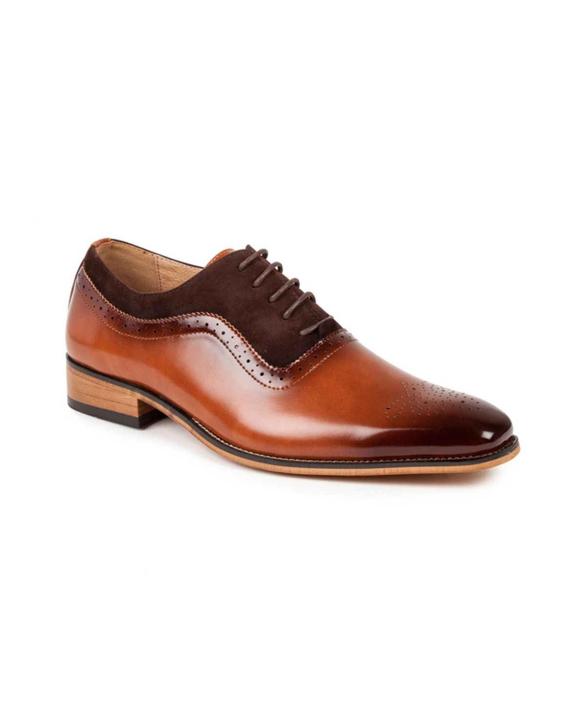 Men's Lace Up Medallion Toe Dress Shoes - Blue/blue