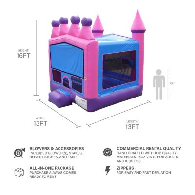 Princess Tiara Commercial Grade Bounce House for Kids (with Blower)
