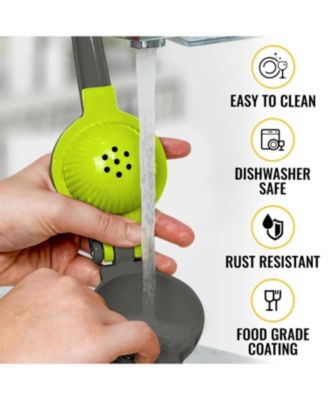 2-in-1 Metal Manual Lemon Squeezer – Sturdy Hand Juicer for Max Extraction