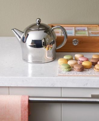 BREDEMEIJER Stainless Steel Doubled Walled 47 Fluid Oz Teapot, Shiny Finish
