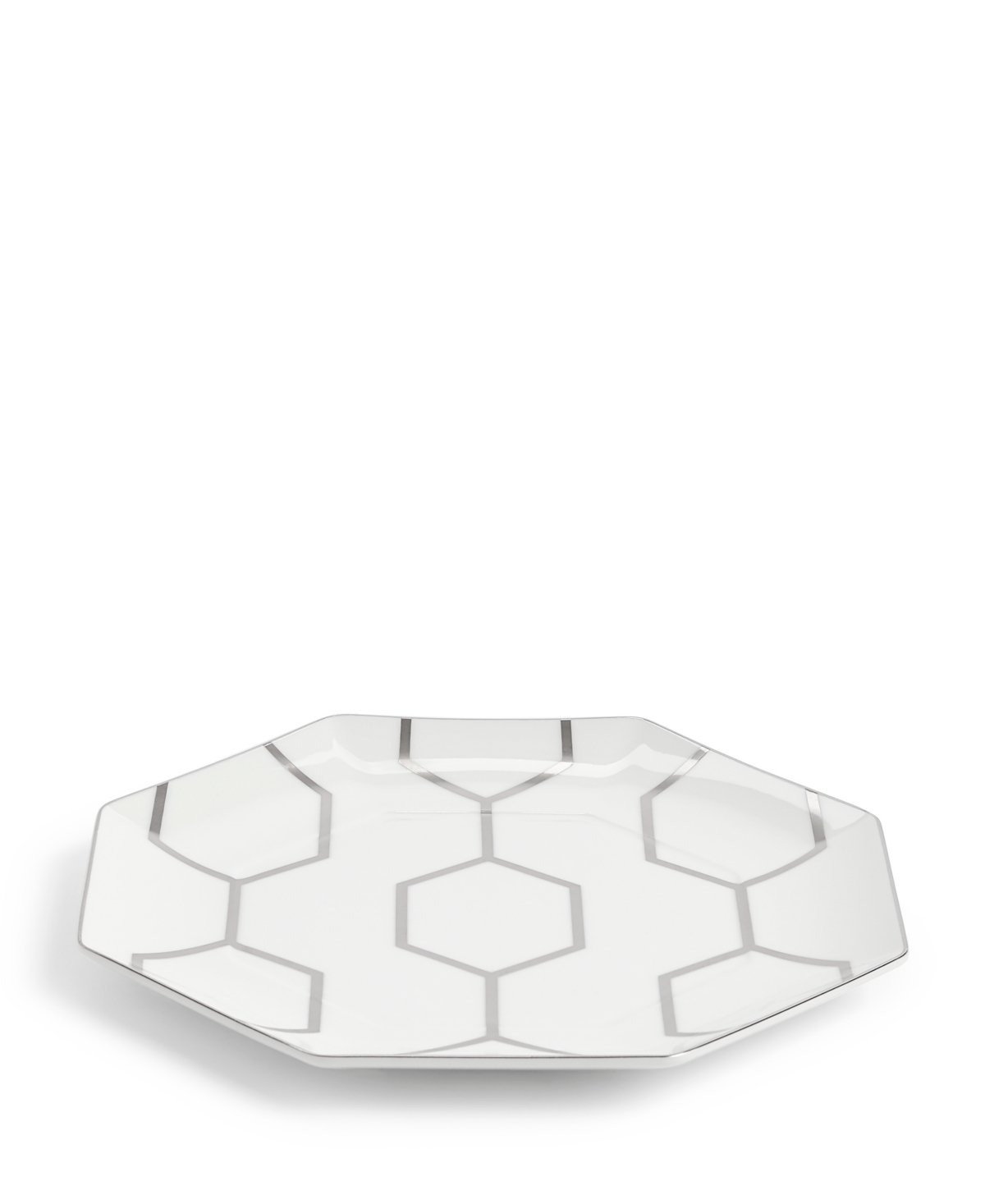 Wedgwood Gio Platinum Accent Plate Octagonal, 9.1"