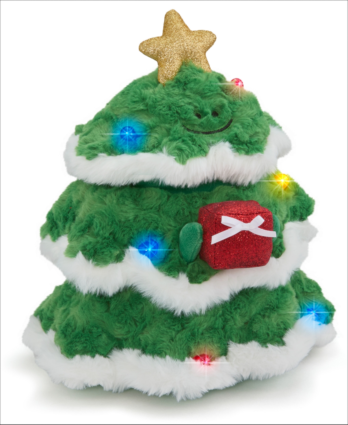 Geoffrey's Toy Box Kids' Star Brights 12" Led Light-up Plush Christmas Tree Toy, Created For Macy's In No Color