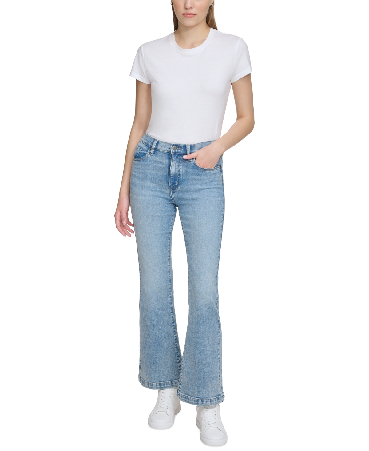 DKNY JEANS WOMEN'S HIGH-RISE FLARE-LEG JEANS 