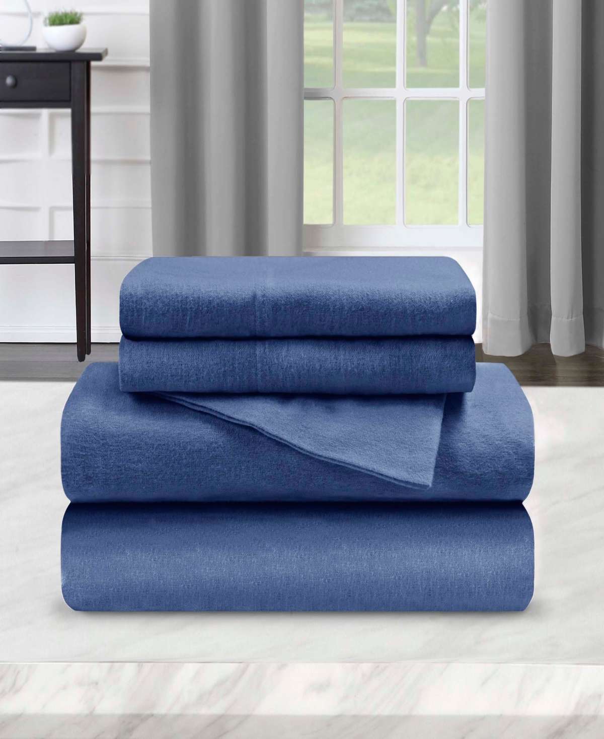 Superior Paisley or Solid Flannel Cotton Deep Pocket Sheet Set