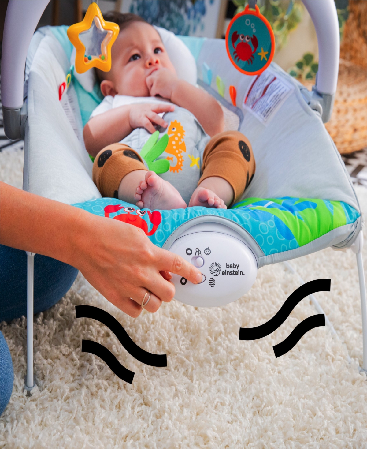 Baby Einstein Baby Kick To It Neptune Musical Bouncer In Multi