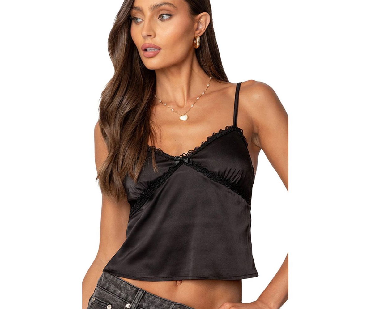 Edikted Women's Imani Satin Tank Top