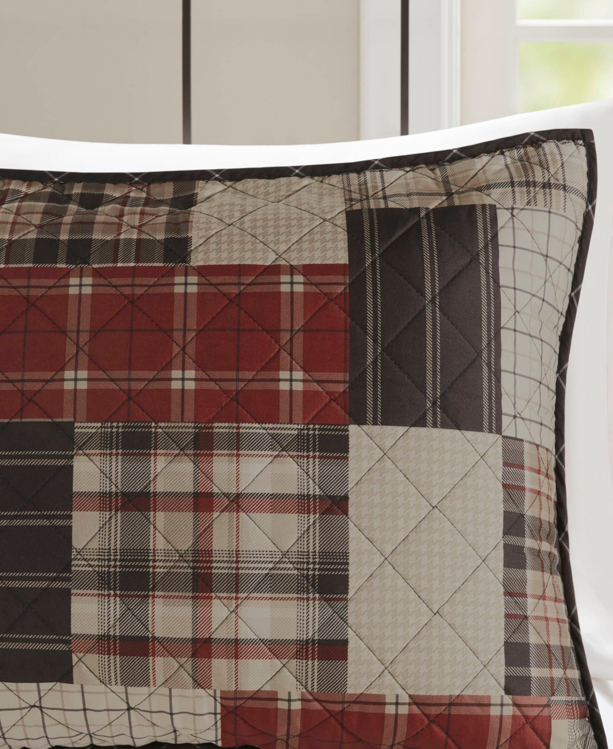Madison Park Timber Reversible 3-pc. Quilt Set, Full/queen In Red,black