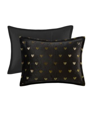 Rosalie Metallic Heart 3-Pc. Comforter Set, Twin/Twin XL