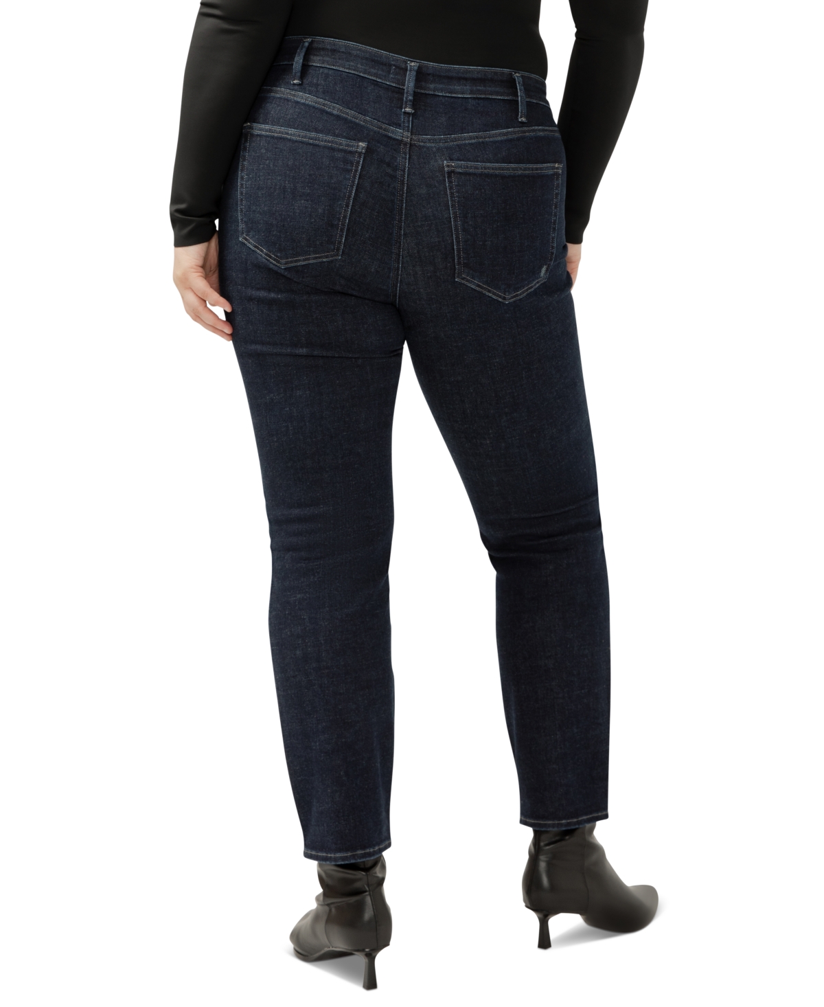 SILVER JEANS CO. PLUS SIZE ISBISTER HIGH-RISE STRAIGHT-LEG JEANS 