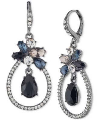Givenchy - Stone & Crystal Orbital Stone, Pav&eacute; & Cluster Drop Earrings