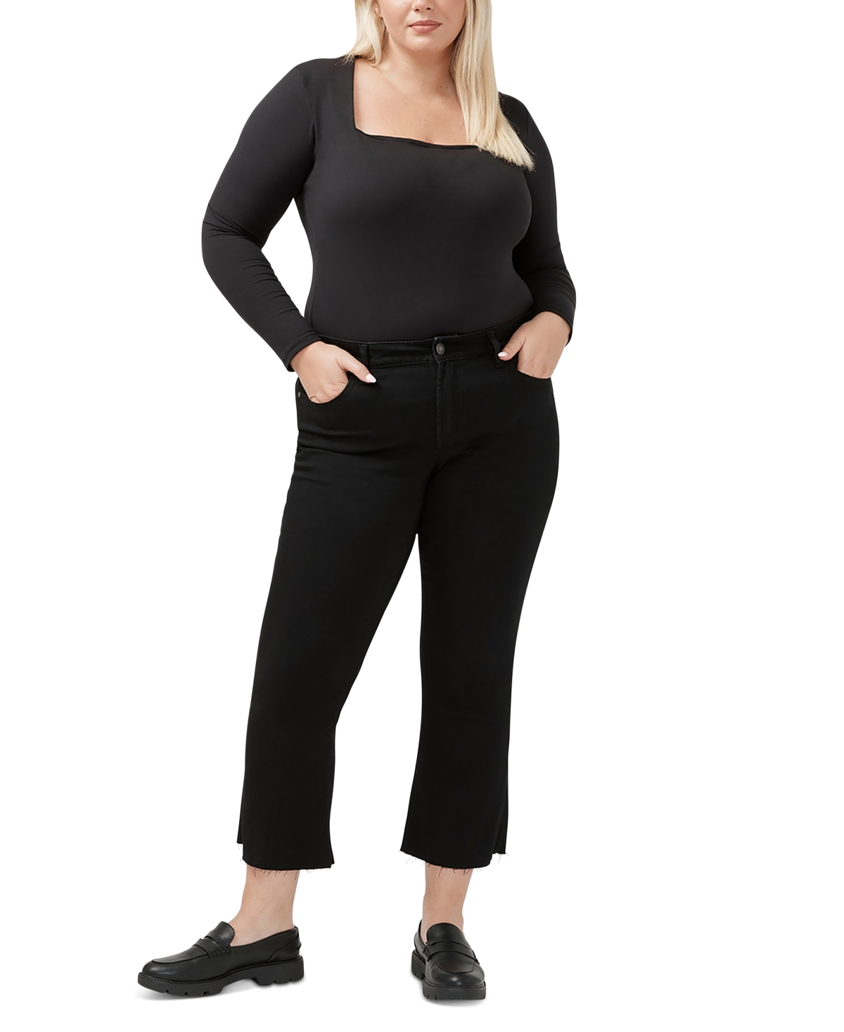 Silver Jeans Co. Plus Size Suki Mid-Rise Curvy Fit Kick Flare Jeans