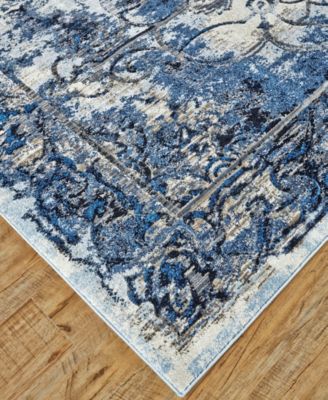 Shop Feizy Milton 3471f Rug Collection In Blue,ivory