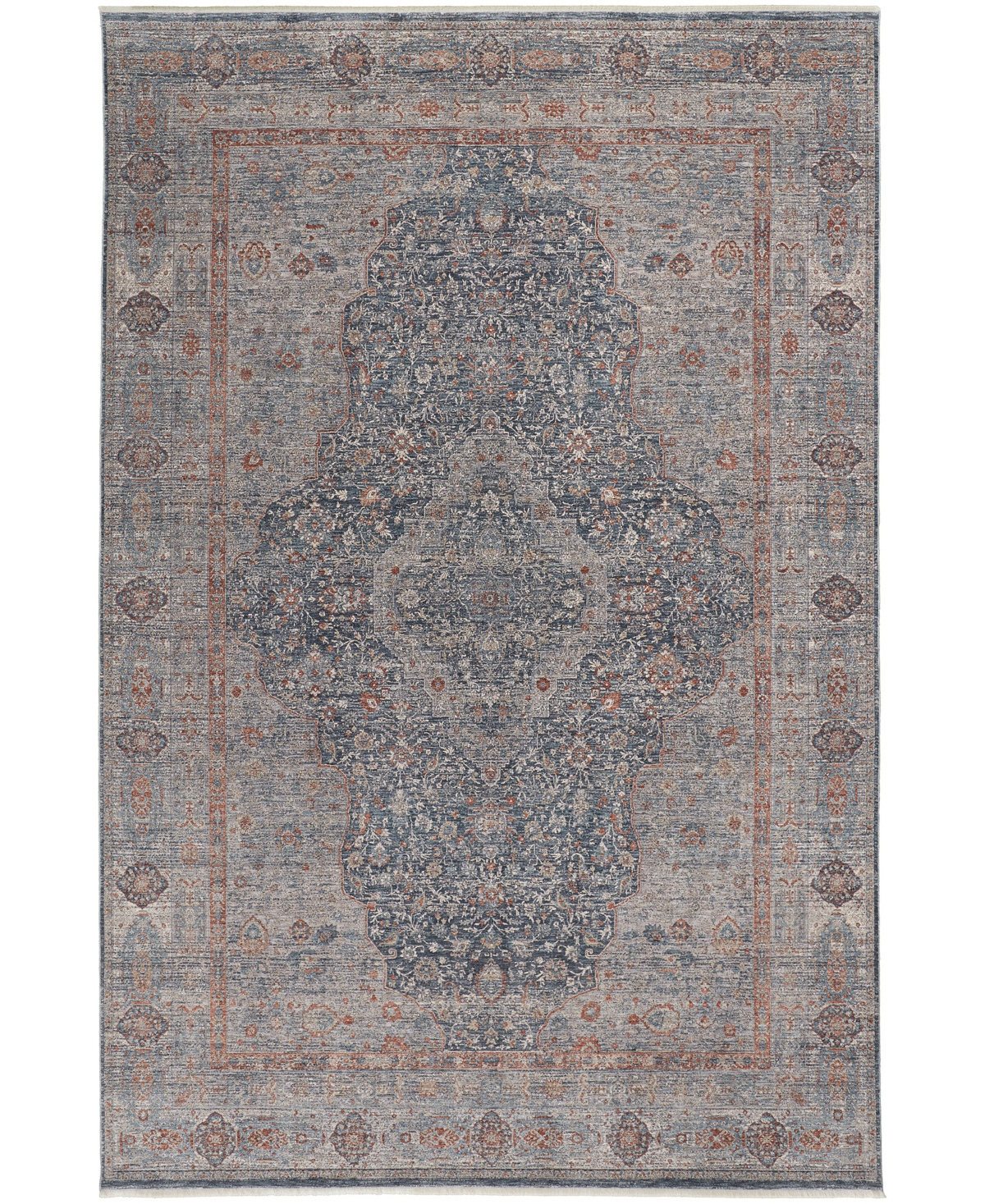 Shop Feizy Marquette 3778f 6'7''x9'10'' Area Rug In Gray,blue