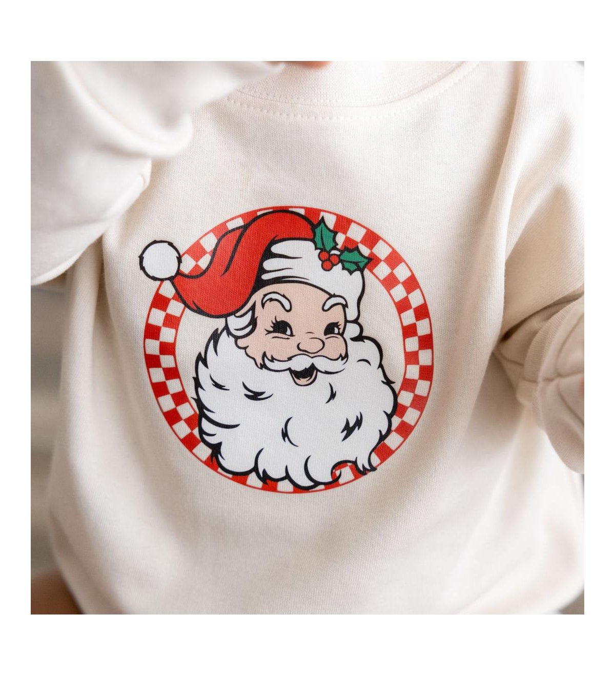Sweet Wink Baby Boys Baby Baby Retro Santa Christmas Long Sleeve Romper