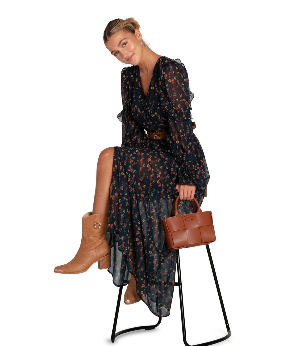 Belle & Bloom Women's Come As You Are Floral Maxi Dress