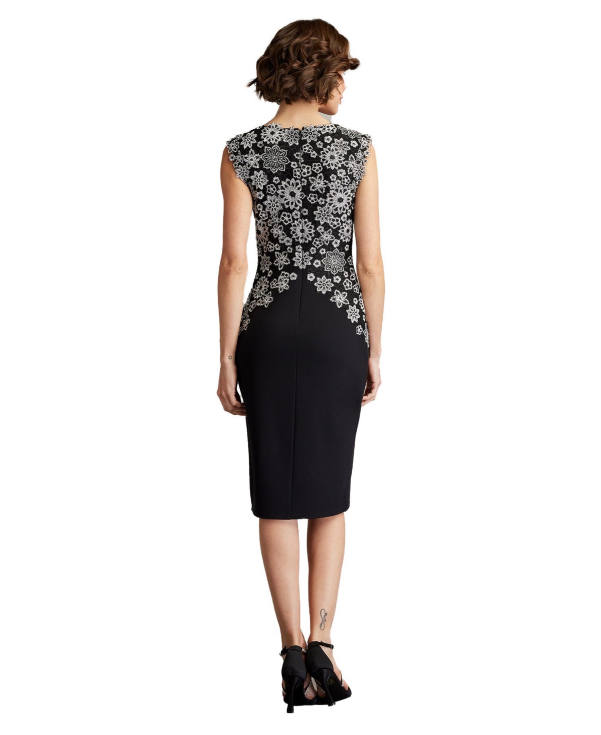Tadashi Shoji Women's Kiran Floral Embroidered Cocktail Dress - Bk/iv