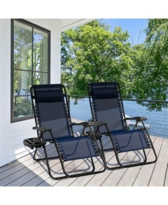 Outdoor Folding Zero Gravity Reclining Lounge Chair