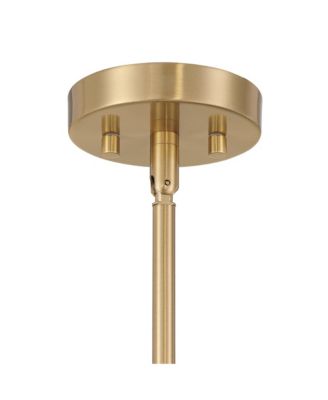 Kosta 8" Mid Century Modern Pendant Ceiling Light Fixture Dining Room Over Table Kitchen Island Foyer Hanging Teardrop LED Dimmable Warm Gold Finish White Glass Hallway Mini