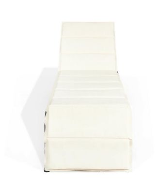 Adjustable Patio Rattan Lounge Chair with Cushioned