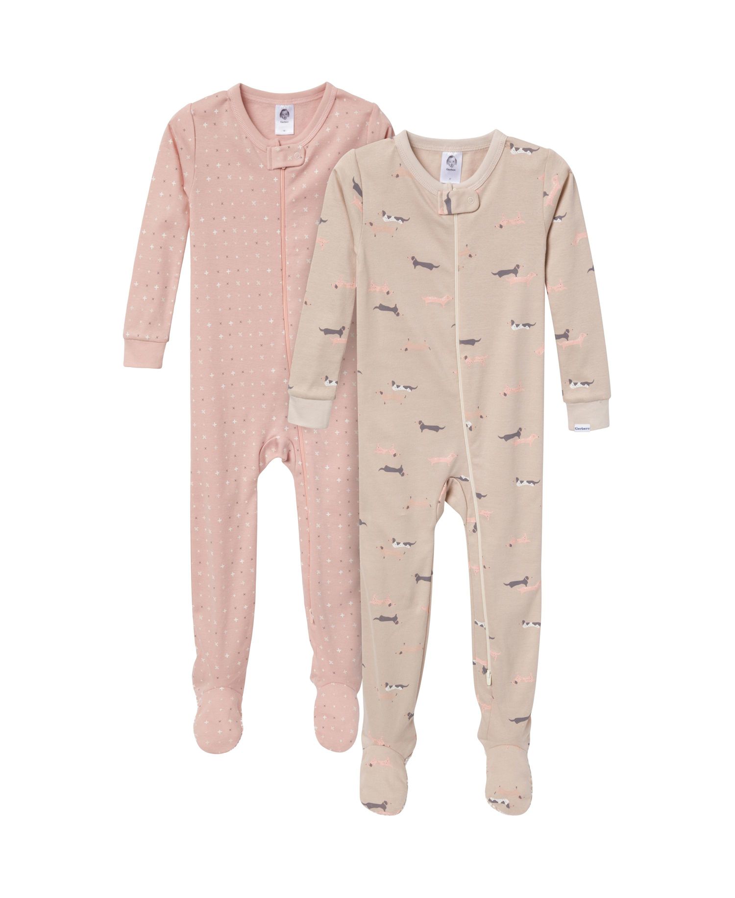 Baby Boys Baby Snug Fit Footed Pajamas, 2-Pack, Dogs
