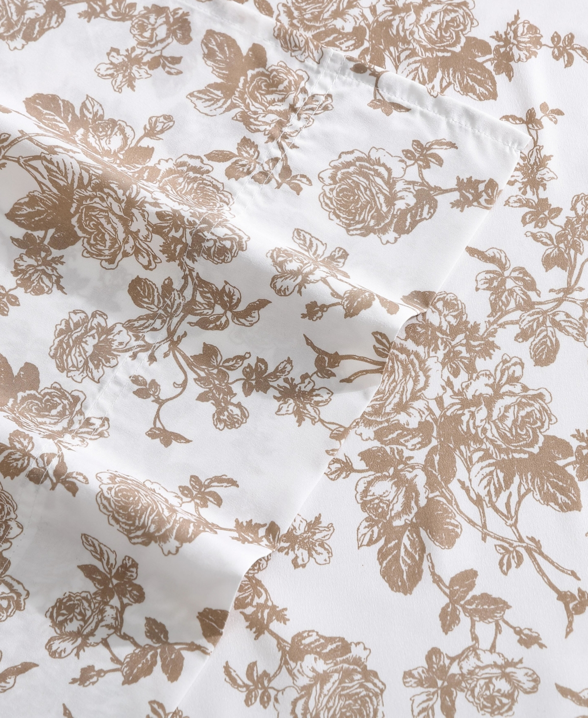 Betsey Johnson Printed Microfiber 3 Piece Sheet Set, Twin Xl In Garden Toile