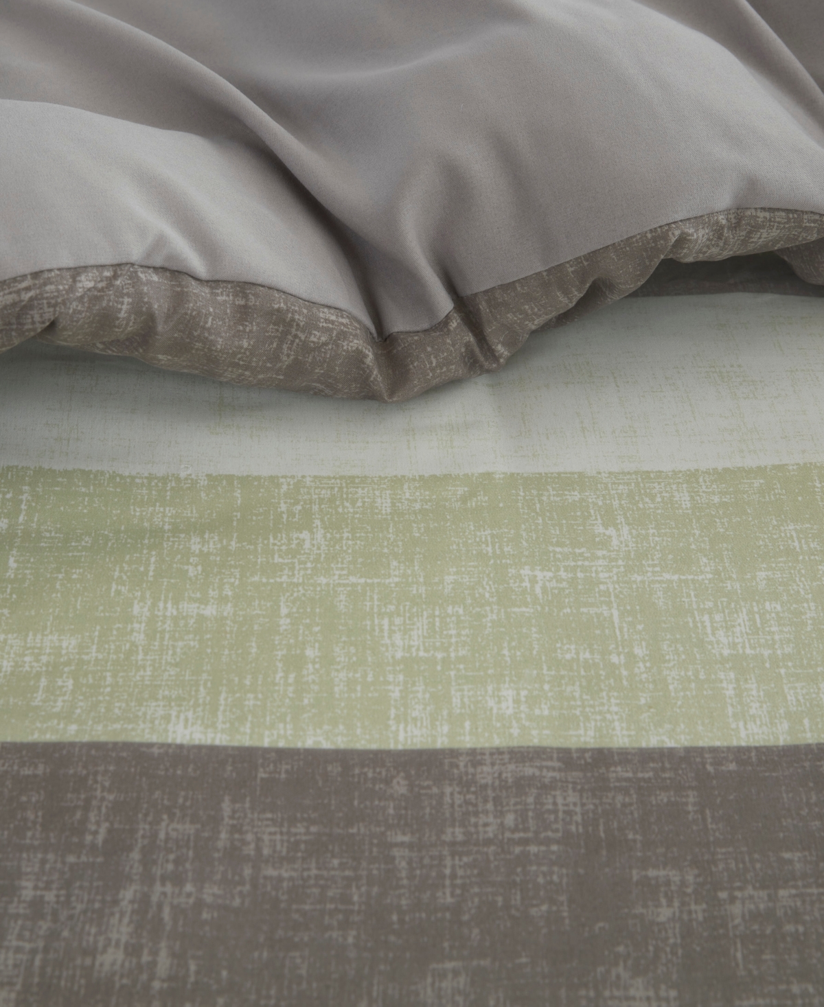 Shop Madison Park Essentials Jaxon Wide Stripe 7-pc. Comforter Set, King In Green,grey